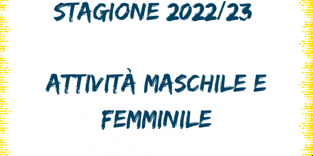 Tutte le date di ripresa attività Stagione 2022/23