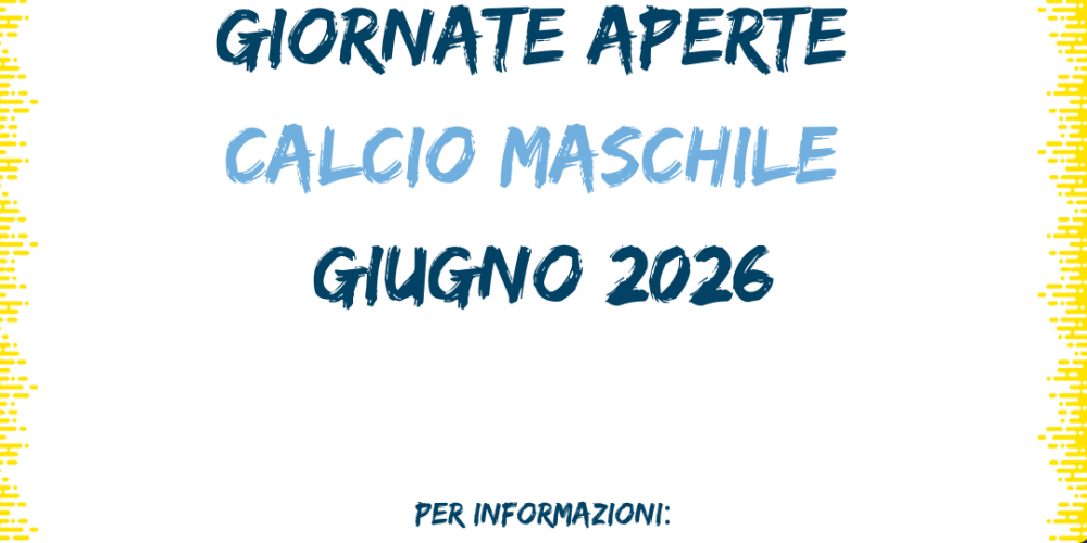 Giornate aperte calcio maschile – Giugno 2026