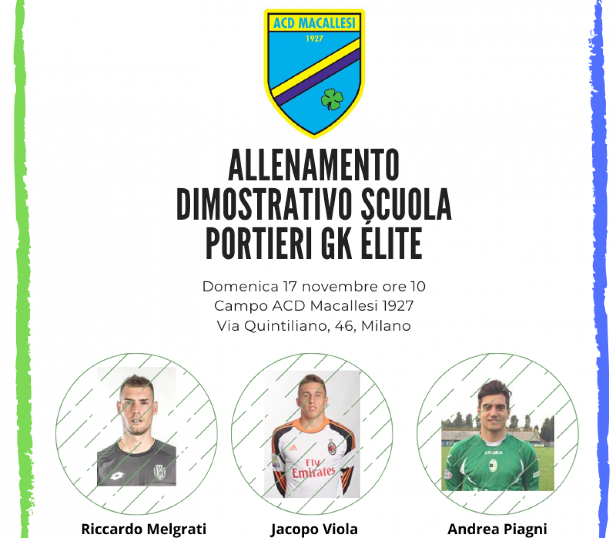 Allenamento dimostrativo Scuola Portieri GK èlite