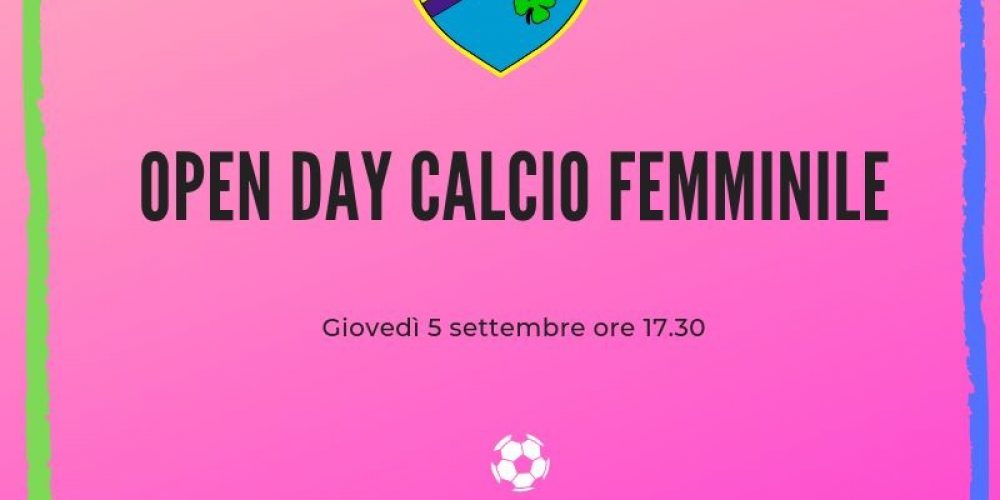Open Day calcio femminile!