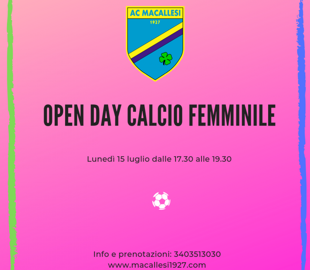Open Day Calcio femminile