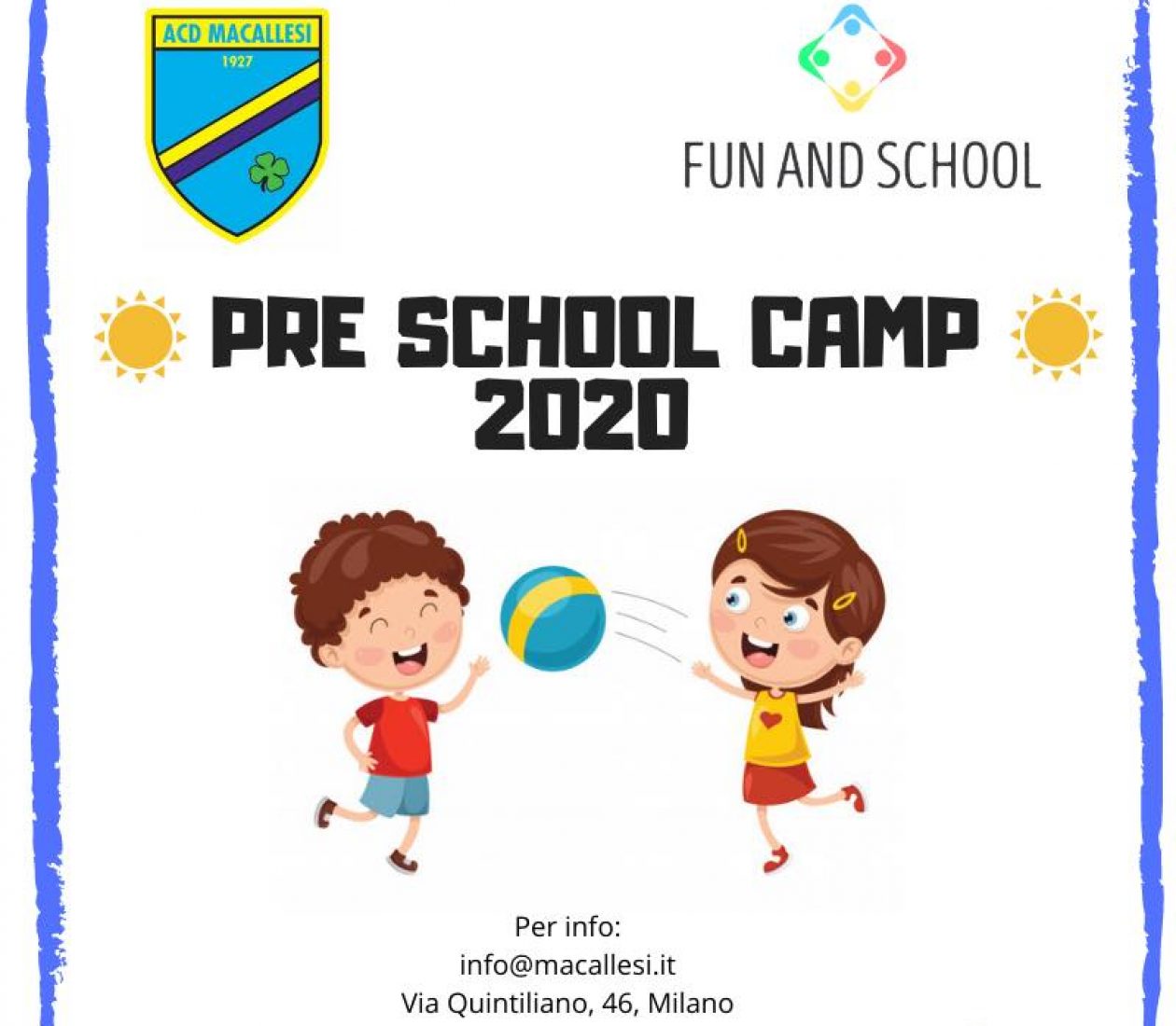 Pre School Camp 2020