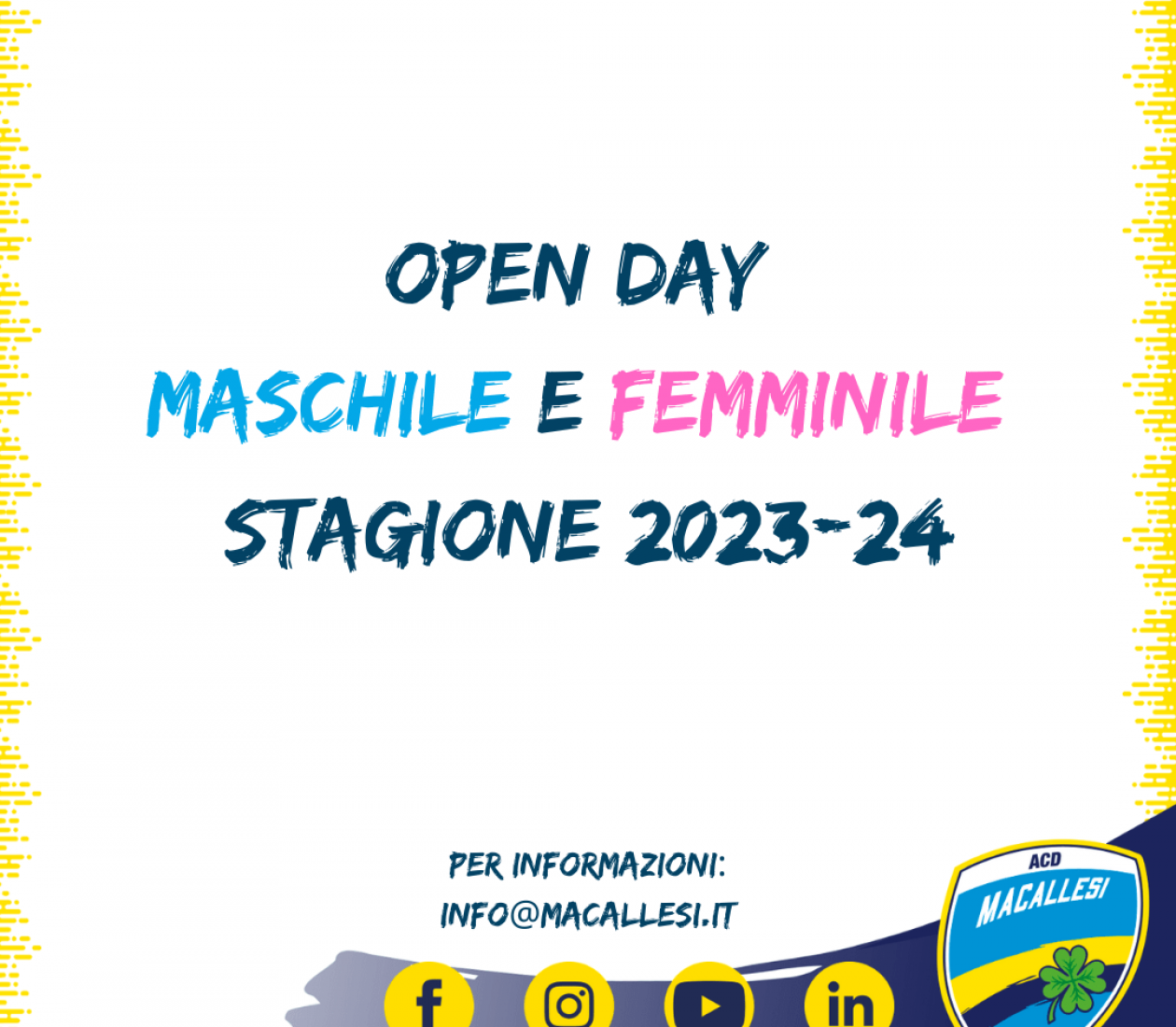 Open day stagione 2023-24