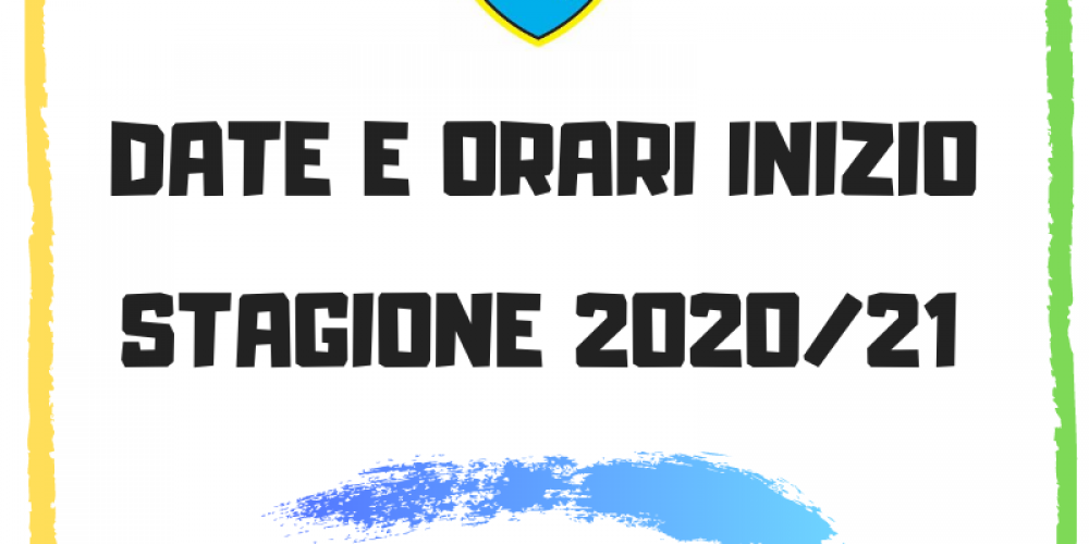 Tutte le date di inizio stagione 2020/21